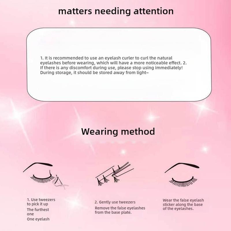 Product Introduction of Milk Cat Love Letter Series Fake Eyelashes Glue-Free Individual Single Tuft Eyelashes DIY Eyelash Extension Tool 22