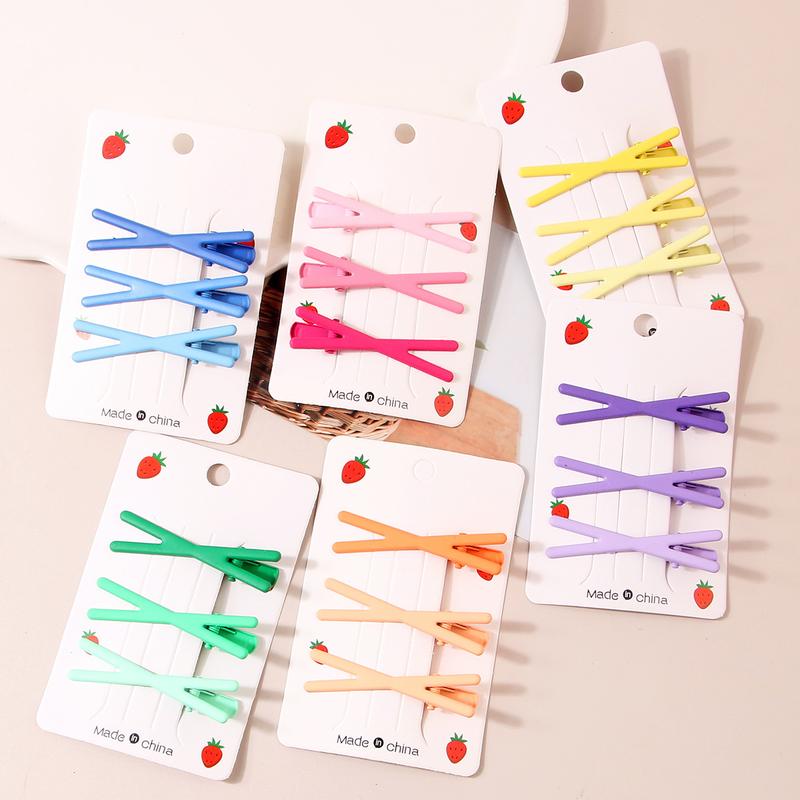 Bộ 3 kẹp tóc mái chéo nhiều màu xinh xắn phong cách hàn quốc K57N