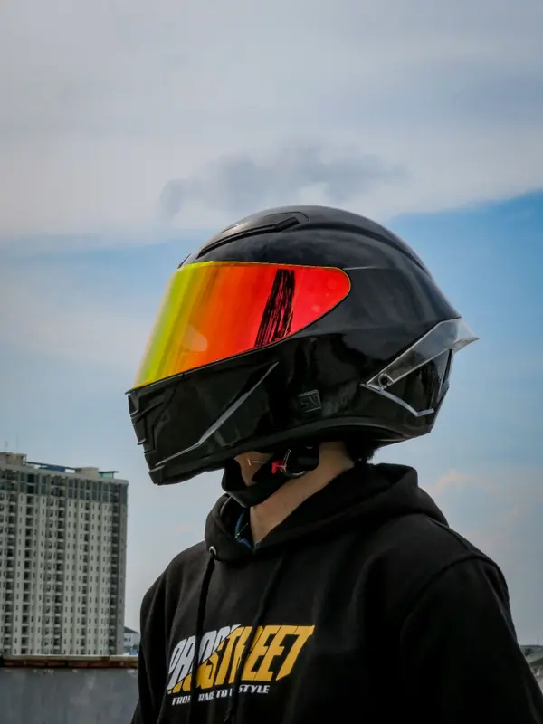 (PROMO FREE DECKER) Helm Scott RX 8 PISTA / helm Full face warna polos free knee serta 1 busa helm 5