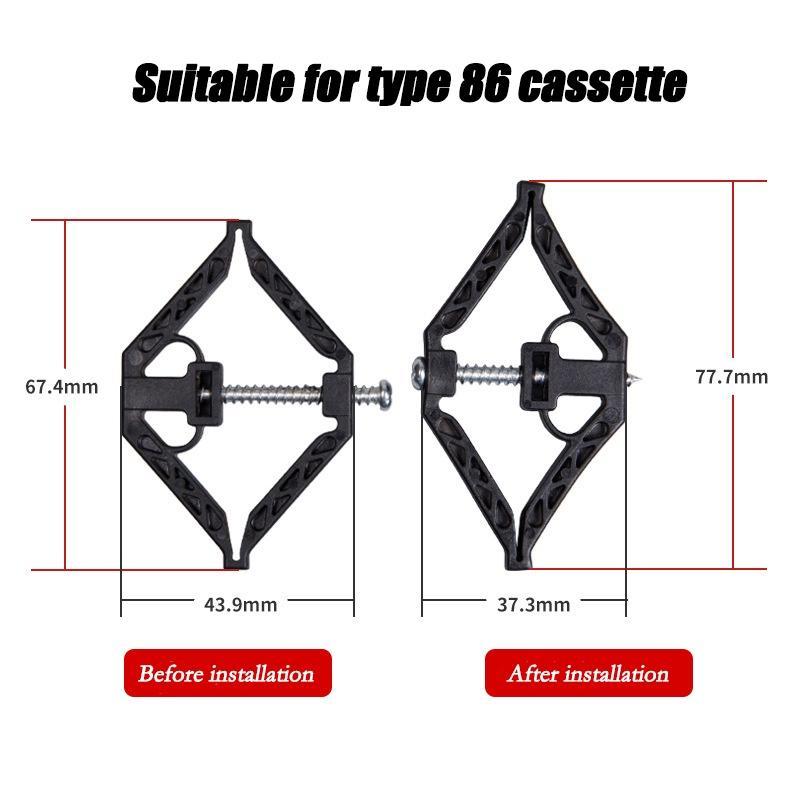 Product Introduction of 10Pcs 86mm Old Switch Cassette Repairer Support Rod Wall Mount Switch Box Repair Tool With Wrench 21