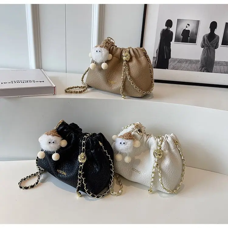 3083 TAS SERUT WANITA TAS KECIL MINI BAG KOREAN STYLE SLINGBAG BUCKET BAG FREE CHARM BAG LUCU HOCO 3