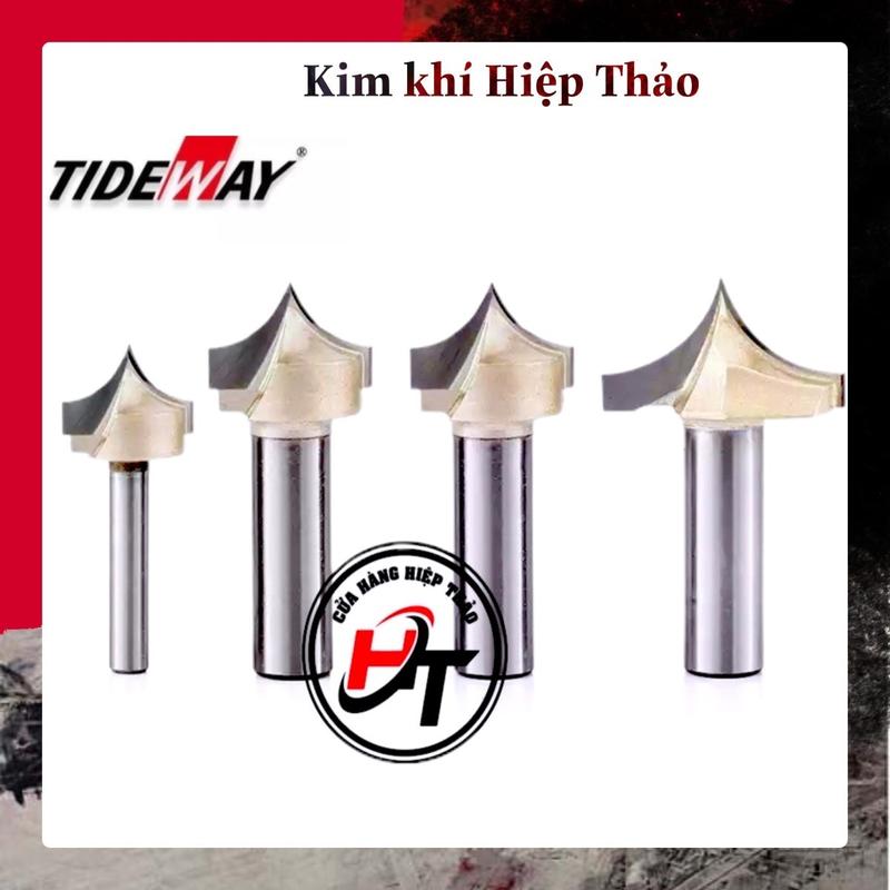 Mũi phay gỗ điêu khắc nhọn dao cắt CNC bo góc R soi mũi tên cào xước Tideway 0405 cao cấp MSKN-TW