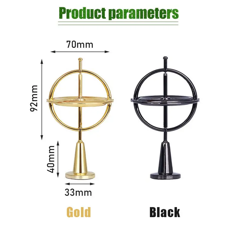 Self-Balancing Gyroscope Fidget Spinner Metal Anti-Gravity Decompression Educational Toy Pajangan Dekorasi Meja Kantor 1