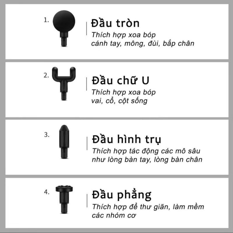 Máy massage tiện lợi nhỏ gọn 4 đầu 6 chế độ thư giãn giúp giảm đau cơ, đau mỏi vai gáy, thư giãn sau ngày dài 2