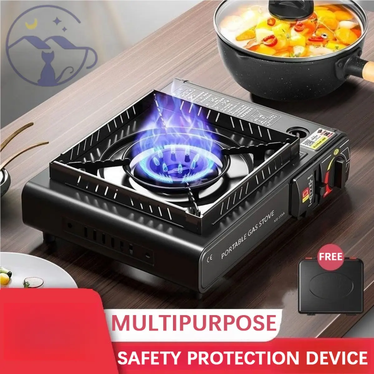 STUARRT Camping Stove Portable stove Portable gas stove Steamboat Gas Stove Outdoor Hiking Stove