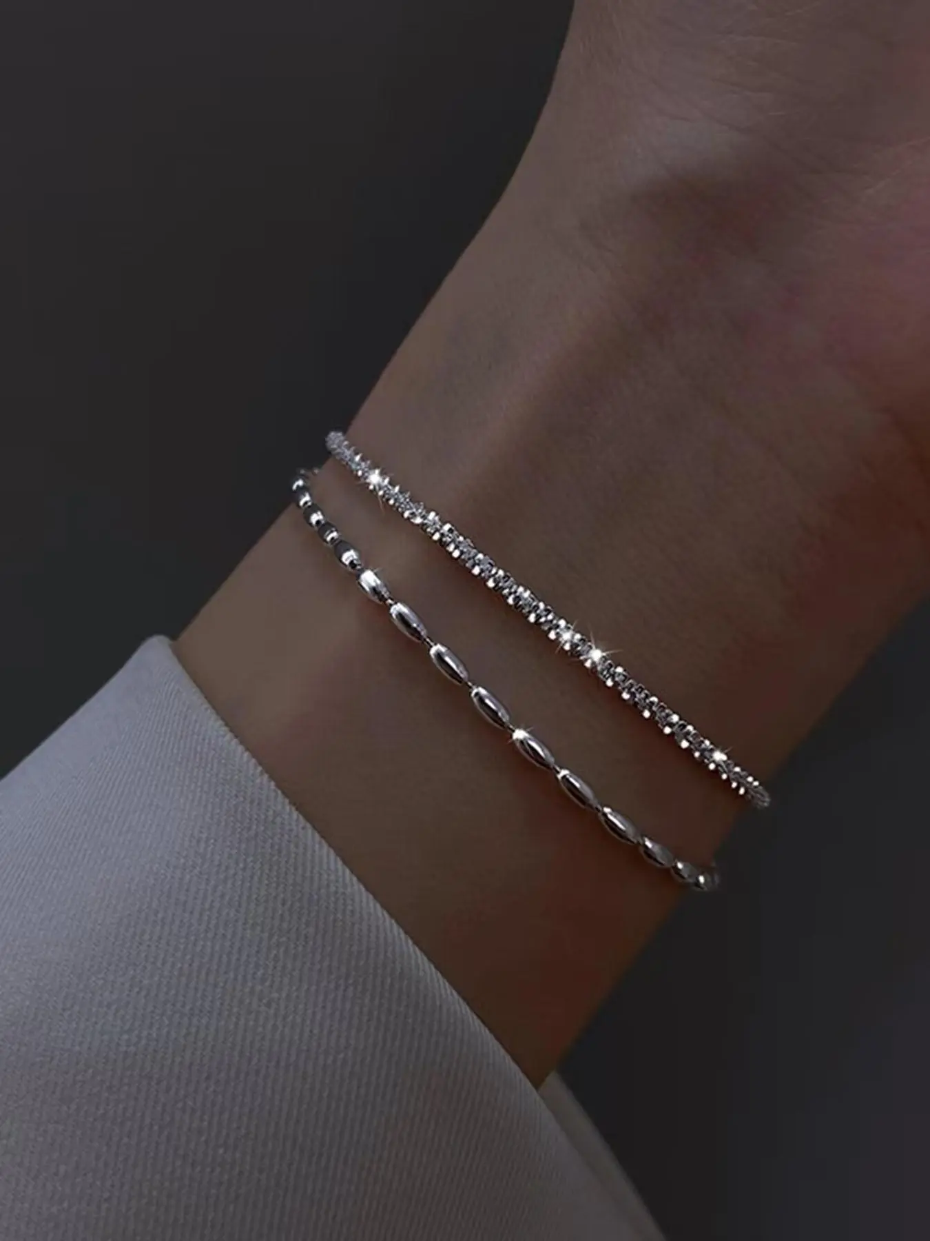 Women's Elegant Minimalist Bracelet, Trendy Minimalist Chain Bracelet & Layered Bracelet, Chic All-match Jewelry As Gift for Girlfriend