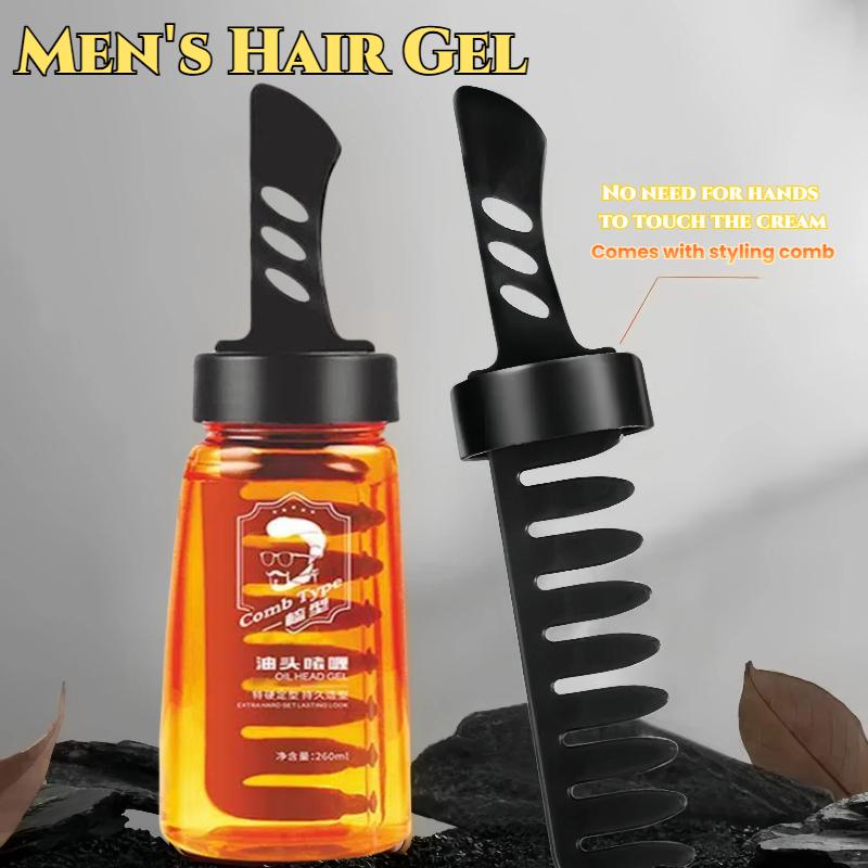 A man shape steel comb comb gel cool gel artifact oil head modelling ...