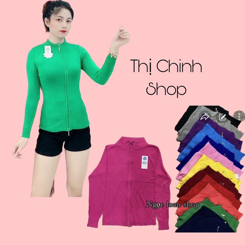 Áo khoác 2 đầu dây kéo , khoác cao cổ , khoác len nữ , khoác ủ kem Q.châu.