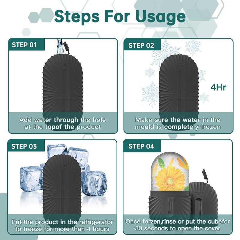 Reusable Skin Care Tools, Ice Roller & Silicone Face Scrubber Brush & Stainless Steel Gua Sha Board, Comfort Personal Beauty Set for Women & Men, Pore Removal 2