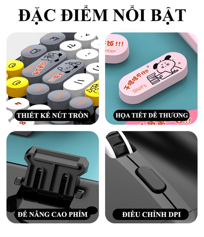 Bàn phím có dây K-SNAKE K2 PRO với thiết kế màu sắc hiện đại trẻ trung kèm theo họa tiết hoạt hình vô cùng dễ thương 7