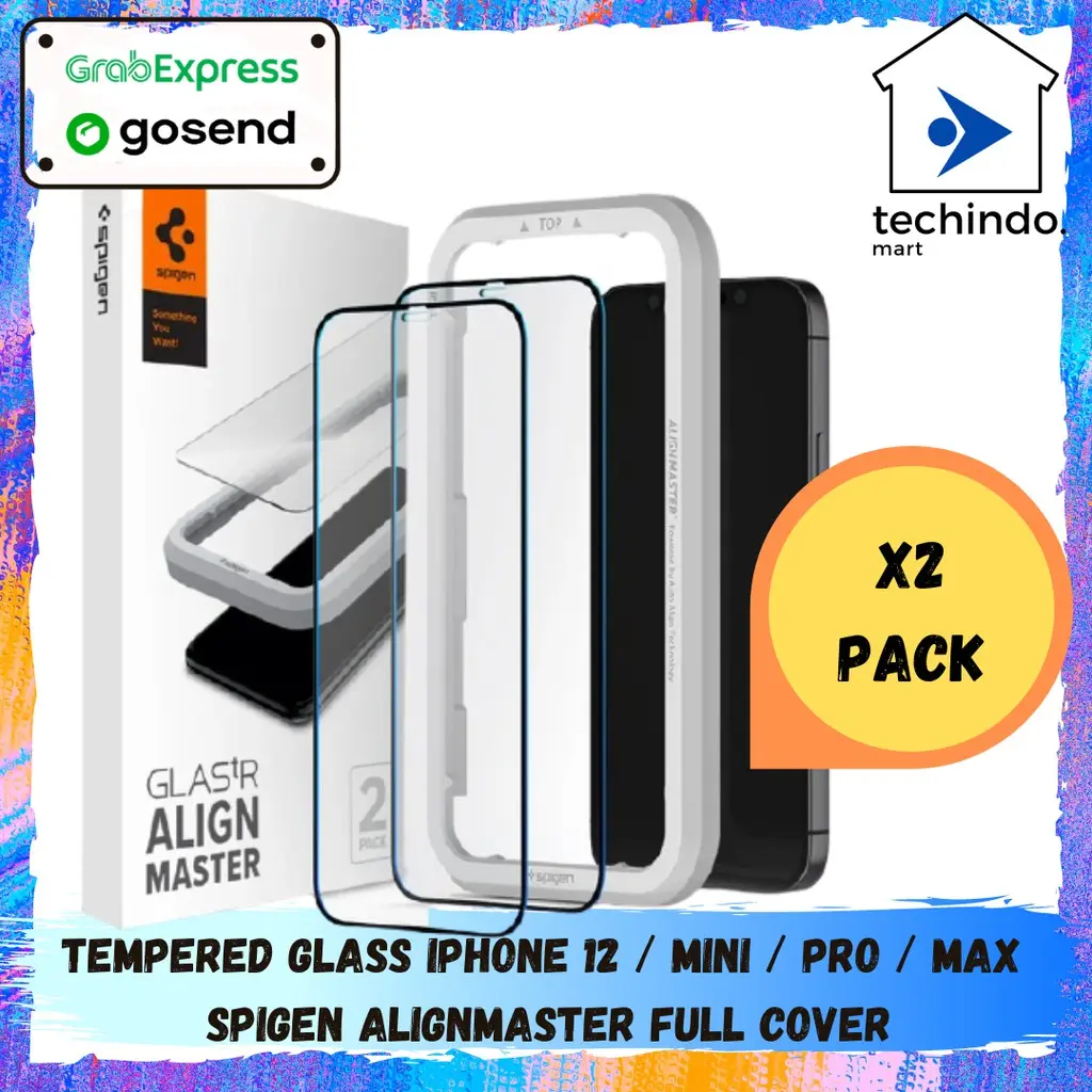 Tempered Glass iPhone 12 / Pro / Max / Mini Spigen AlignMaster Full Cover Screen