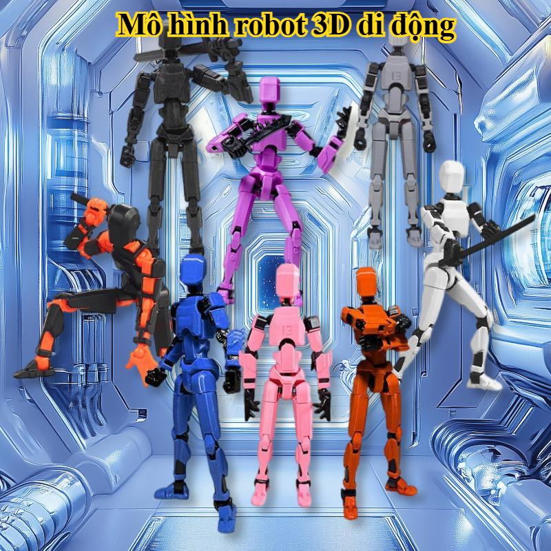 Búp Bê Robot 3D Di Chuyển Được, Mô Hình Lắp Ráp Đa Chức Năng, Khớp Cử Động Linh Hoạt, Kèm Vũ Khí và Phụ Kiện Đồ Chơi Toy