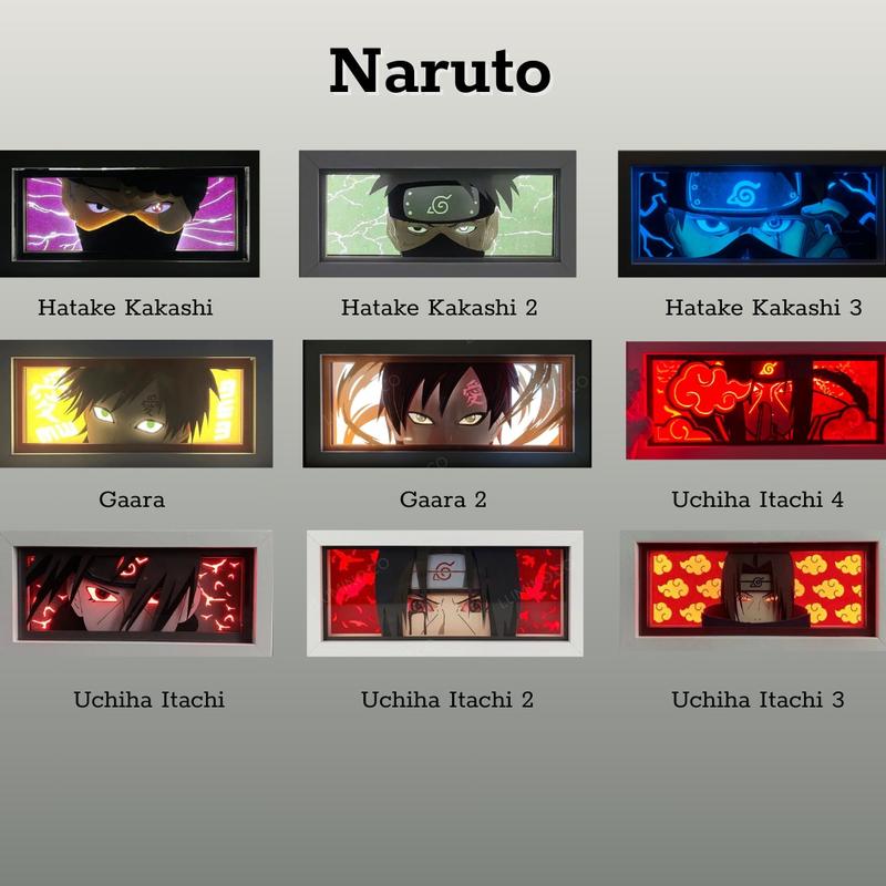 [NARUTO] Hộp Đèn Anime 3D Led, Có Thể Điều Chỉnh, Trang Trí Bàn Học, Góc Làm Việc 0