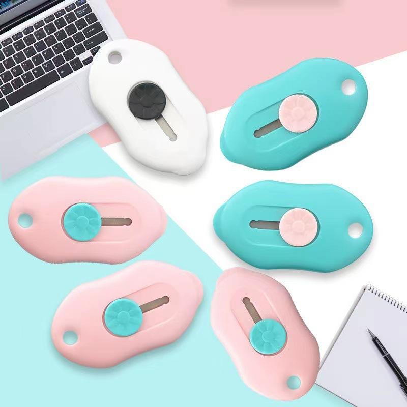 Product Introduction of Express Knife Creative Unboxing Knife Box Opener Mini Art Knife Portable Spring Knife Telescopic Knife Oval Knife 6