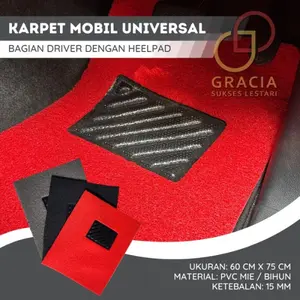Karpet Mobil Premium Mie Bihun Heel Pad Bagian Driver