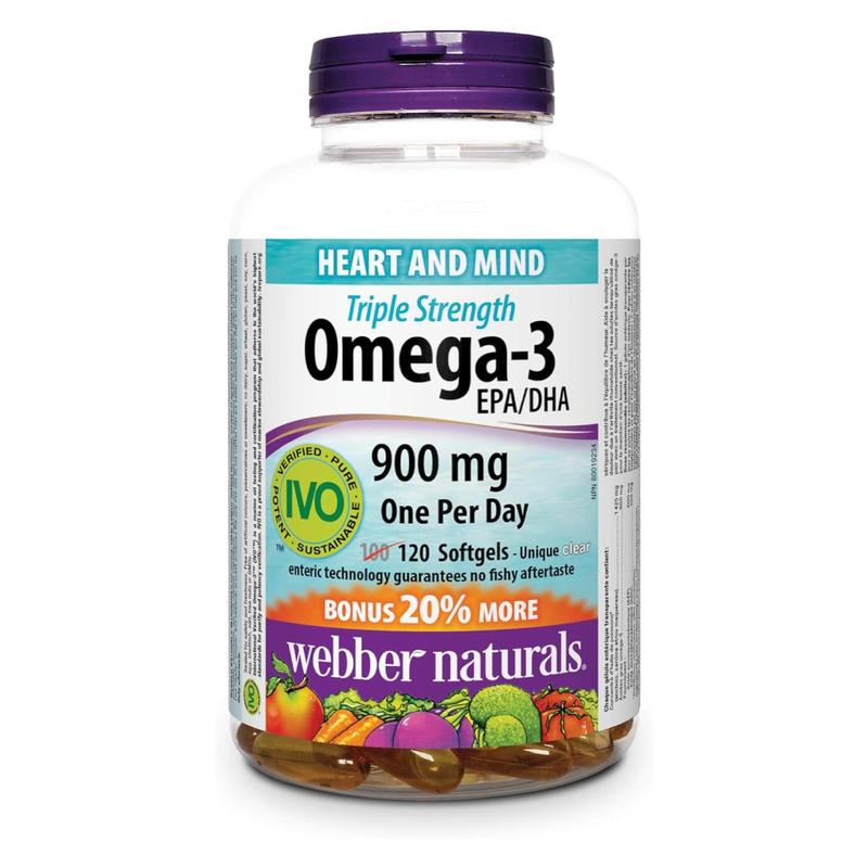 Viên Uống Omega 3 Triple Strength 900mg EPA/DHA Webber Naturals (80 &120 Viên), Dầu Cá Hàm Lượng Cao Dùng Cho Nam và Nữ 1