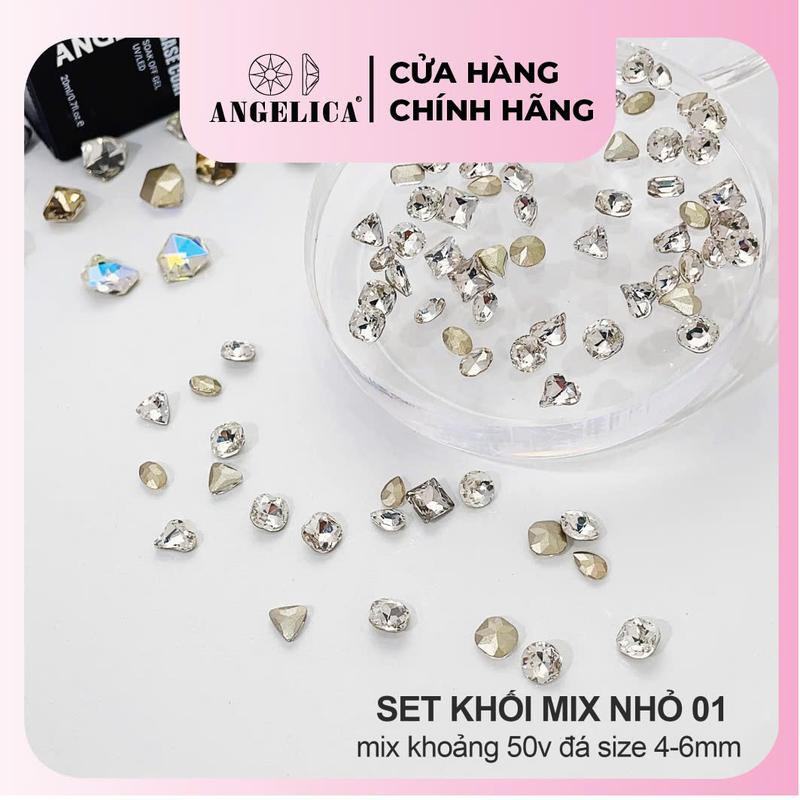 Set Đá Khối size MINI NHỎ - ANGELICA đá nail cao cấp Nữ Women Làm Nail SKMN