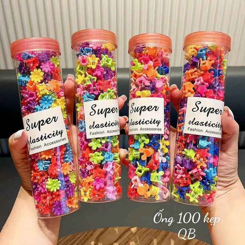 ống kẹp nhí đủ màu... sét 100 kẹp dành cho bé yêu của mình