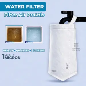 Filter Saringan Keran Kamar Mandi Penjernih Air Keruh Filter Air Kotor Berbau dan Berkarat Set Filter Penjernih 10x20cm