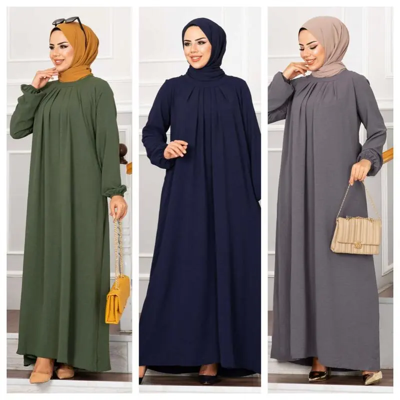 Trang Phục Hồi Giáo, Phong Cách Khiêm Tốn, Váy Áo Choàng Dáng Rộng Vừa Vặn, Xếp Ly, Thích Hợp Cho Bóng Trkiye