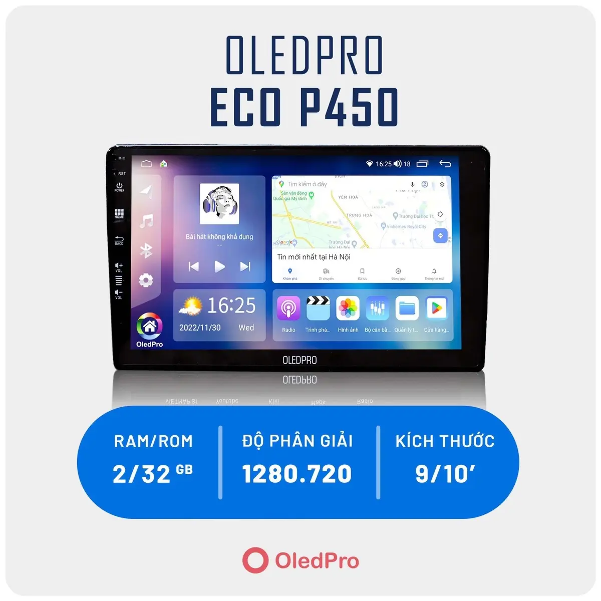 Màn hình androi oled eco p450