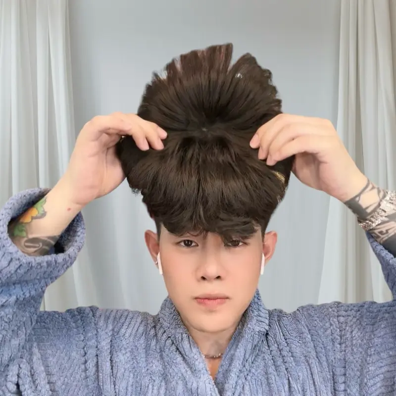 TÓC MÁI NAM DẠNG KẸP IVY GIÀNH CHO NAM GIỚI - Mua hàng xong khách nhắn em để em gửi video hướng dẫn vuốt tóc 3