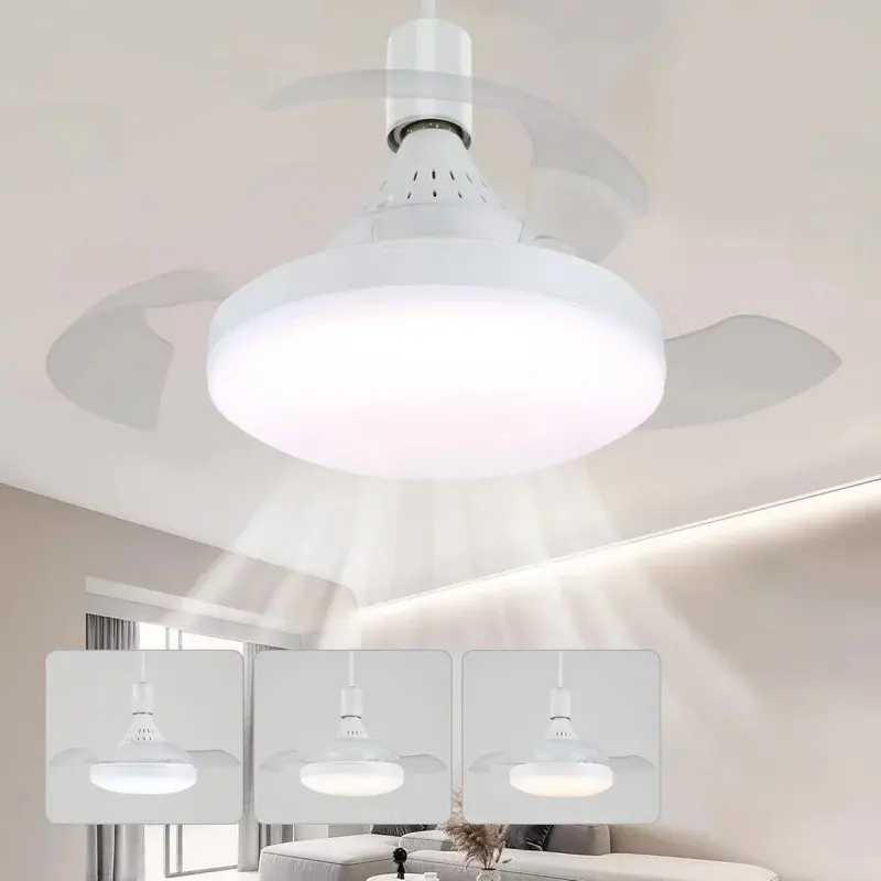NEW E27 socket Invisible fan light home Led ceiling lamp ceiling ...