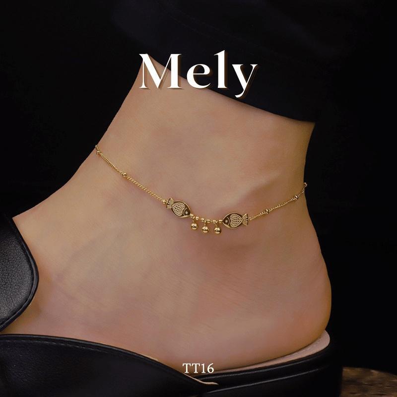 [KHÔNG ĐEN GỈ] Lắc chân nữ thép titan cao cấp