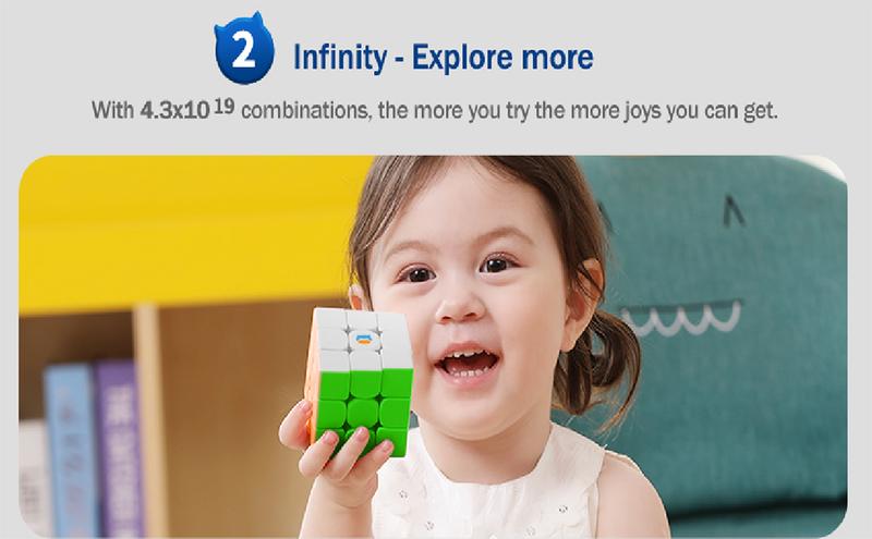 Product Introduction of GAN Monster Go Cube EDU 3x3 Magnetic Speed Cube Teka-teki Pendidikan Permainan Mainan untuk Kanak-kanak, Pemula dan Dewasa 6