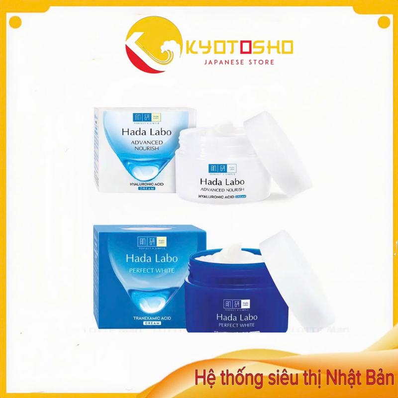 Kem dưỡng đêm, dưỡng ẩm Hadalabo 50g trắng, xanh