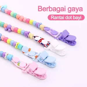 HIPPO LAND Pacifier Clip / Tali Empeng / Tali Dot BPA Free untuk Anak Bayi 269 Biru Merah