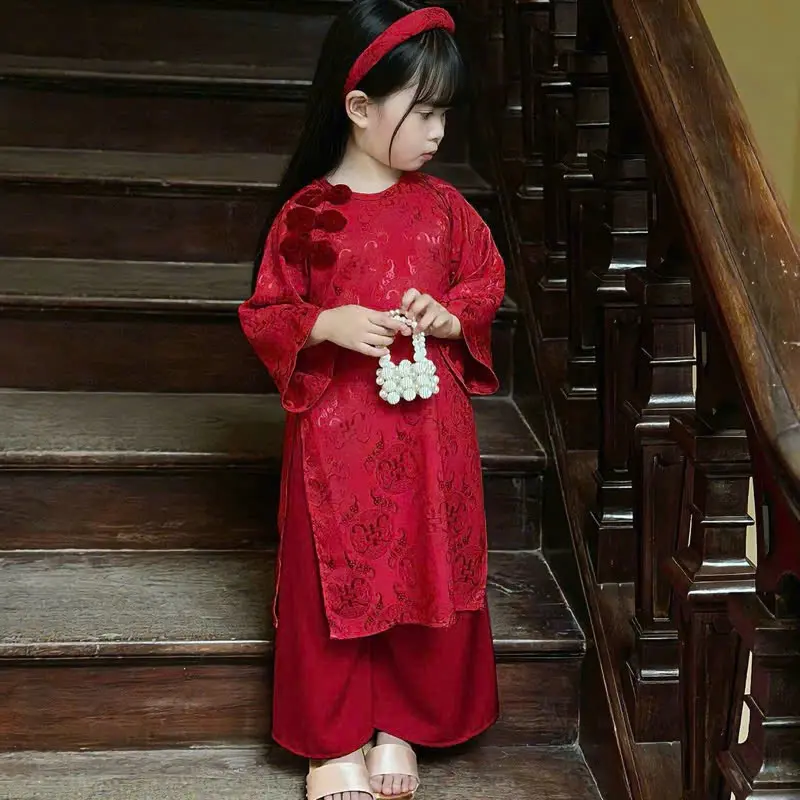[TẾT] Set Áo Dài Cách Tân - NGUYỆT MINH CHÂU Cho Bé Gái 8-32kg (NSC KIDS2) 4