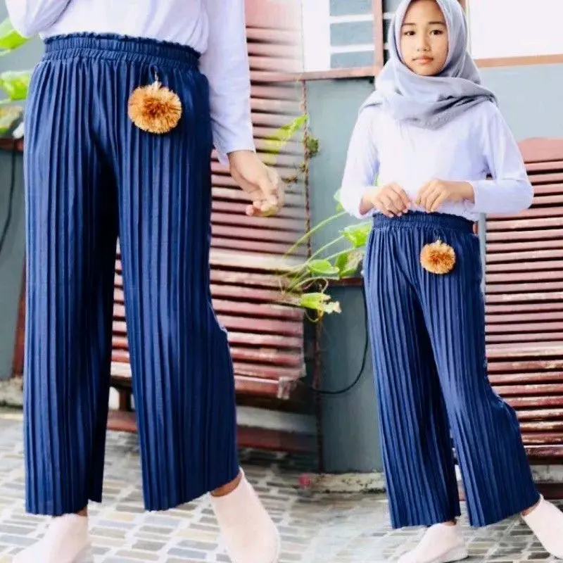 Celana kulot anak Plisket usia 6-8 tahun / kulot Plisket anak premium/ kulot Plisket Anak/celana Plisket anak