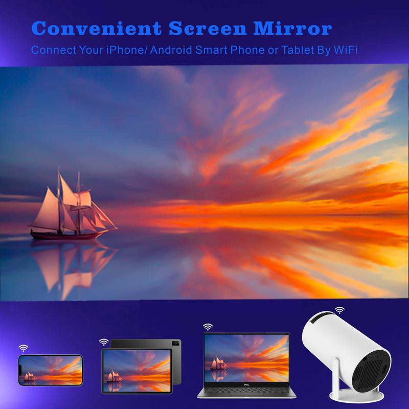Product Introduction of Magic-Zone Hy300pro Projector Home 4K Portable LCD Ultra HD Living Room Wall Projection Wireless Same Screen Projector 5