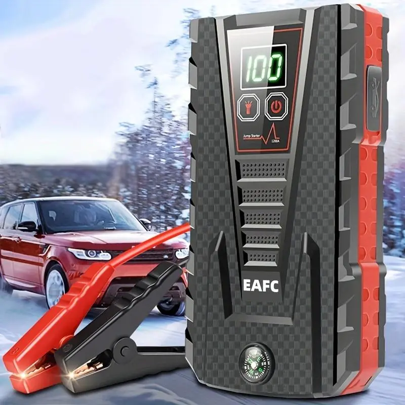 12V 1000A Peak Portable Car Jump Starter Device, Car Charger Emergency Booster Starting for Up To 4.0L Gas & 2.0L Diesel Engine, Multifunctional Car Repair Tool, Back to School