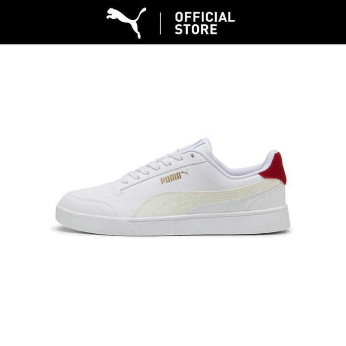 Gambar PUMA Shuffle Trainers White-Warm White-Dark Crimson - 44.5 dari PUMA Indonesia Kota Bekasi Tokopedia