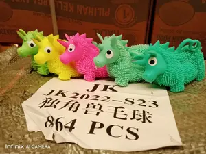 yoyo Ubur KUDA pony poni KELINCI Karet ada lampu bisa Nyala led Puffer Ball jelly balL