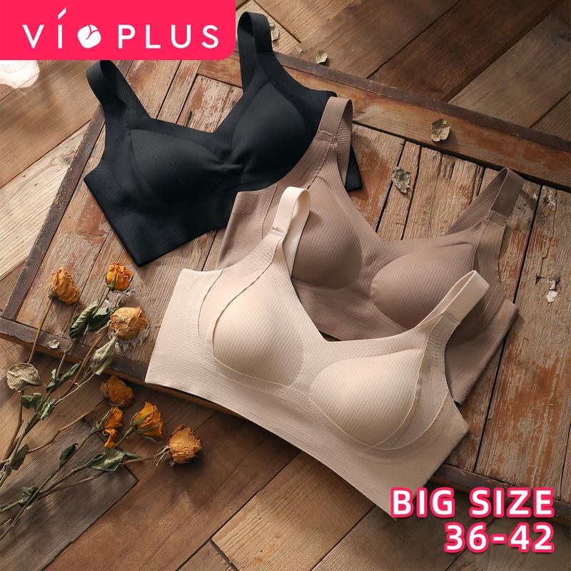 Áo Lót Áo Bra Nữ Bigsize Không Gọng Mút Mỏng 0.2CM Gom Quả Chống Chảy Xệ  Thoải Mái -- VN241122 Nữ Bra Women