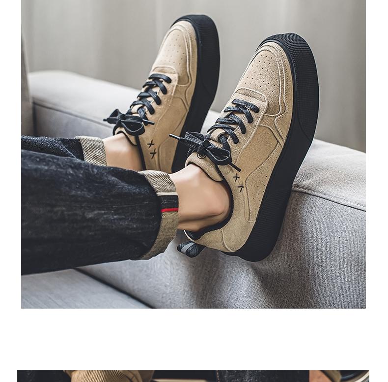 Product Introduction of Kasut Tapak Rata untuk Lelaki, Gaya Retro Fesyen, Kasut Kasual, Mudah dan Fesyen, Kasut Skate Bertapak Tebal 22