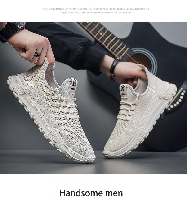 Product Introduction of Giày Flyknit Lưới Nam, Nhẹ Và Mềm, Đế Mềm, Thoáng Khí, Thích Hợp Cho Mùa Hè, Giày Thể Thao, Phong Cách Sinh Viên, Thoải Mái, Không Trơn Trượt, Giày Thường Ngày, Hàng Mới Về, 2024 18