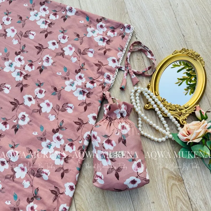 Mukena Catalya Series By Mukena by Taufiq | Mukena Traveling Pouch Motif | Mukena 2in1 Resleting 0