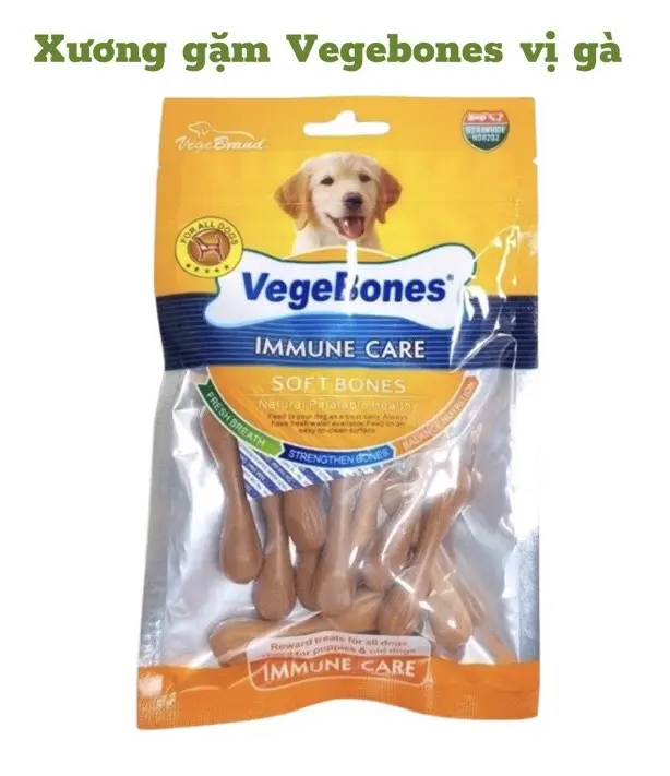 XƯƠNG THƯỞNG VEGEBONE CHO CHÓ SIÊU NGON 60GR,xương gặm sạch răng chó mèo bánh thưởng ăn vặt cho chó mèo 1