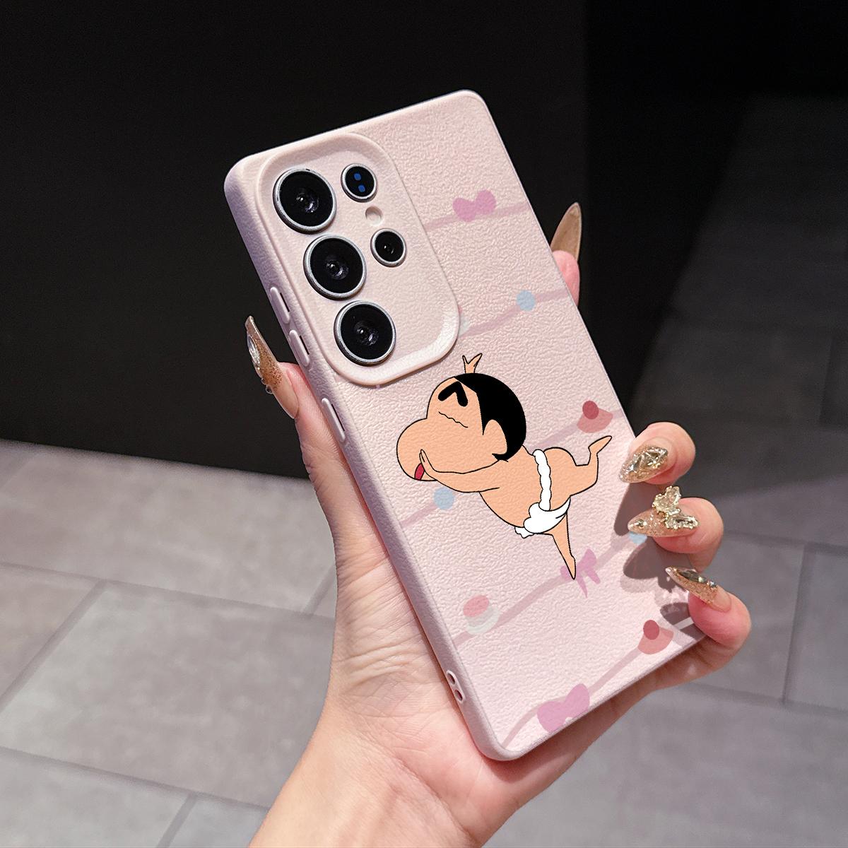 เคสโทรศัพท์น่ารัก Dancing Crayon Shin-chan เข้ากันได้กับ OPPO/VIVO/SAMSUNG/APPLE/XIAOMI/REDMI รวมถึง