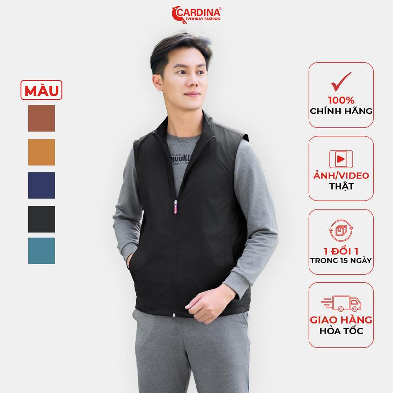 Áo gió gile nam CARDINA chất liệu gió cao cấp cản gió phom ôm vừa khỏe khoắn năng động 3GNM02