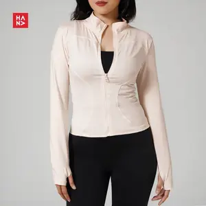 Hana Fashion - Atrina Jacket/Jaket Sport Gym Wanita/Fitted Jacket - JK146