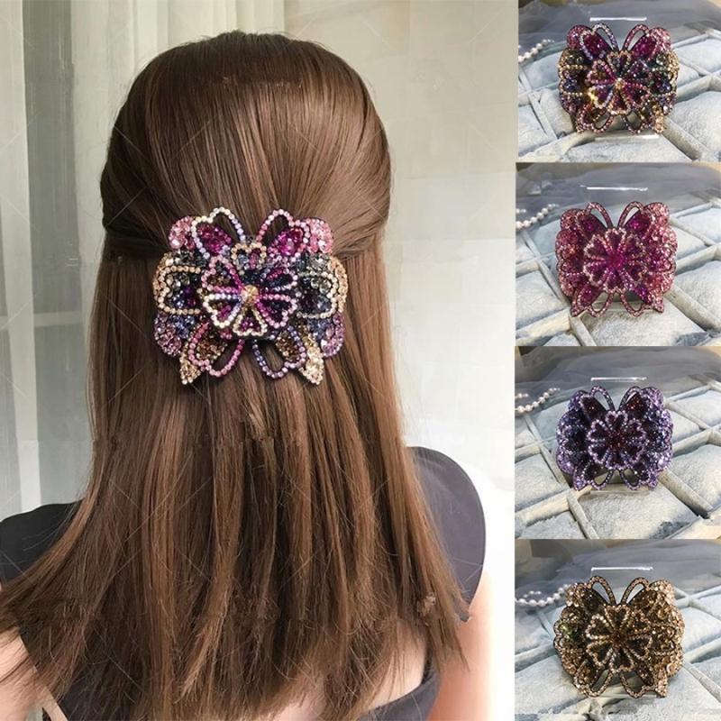  AWAYTR-Kẹp Tóc Hoa Retro Cho Nữ Kẹp Tóc Mùa Xuân Lớn Phụ Kiện Tóc Thời Trang Đám Cưới 