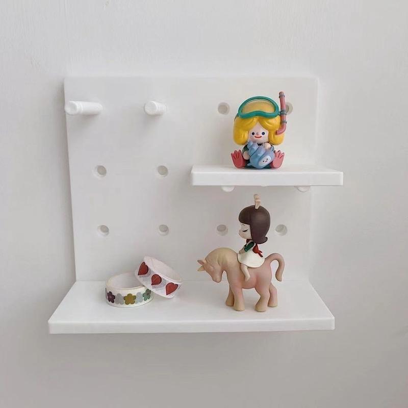 Kệ Bảng Pegboard Mini dán tường Trang Trí Nhựa Cao cấp Decor Decor Phòng