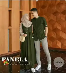 Couple FAREL terlaris // gamis couple lebaran 2025// couple farel pasangan gamis+kemeja/ baju lebaran 2025