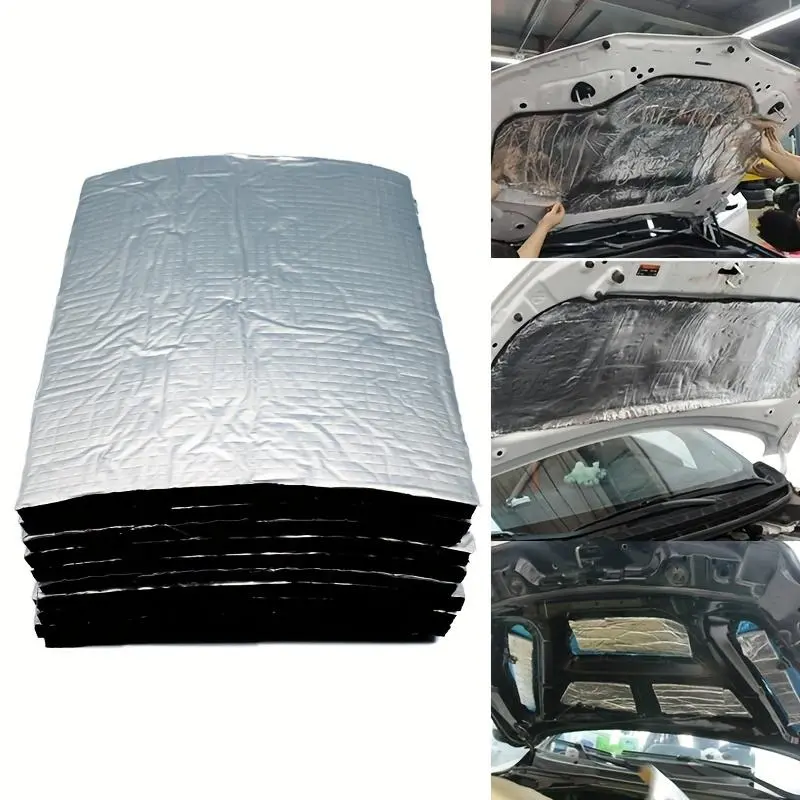 Car Van Sound Deadening Insulation (10 Sheets), 5mm Car Van Sound Deadening Insulation, Noise & Heat Reduce Car Van Sound Deadening Insulation for Car Repair 3
