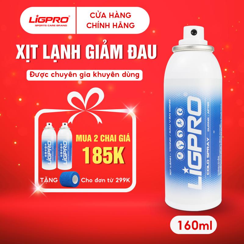Chai Xịt Lạnh Giảm Đau, Thảo Dược LIGPRO Nhỏ Gọn Giảm Đau Chấn Thương Thể Thao, Giảm Căng Cơ 160ml bang goi